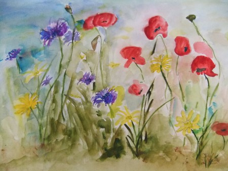 Voorjaar 2013, aquarel