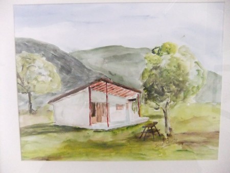 Gera Lario, aan het comomeer aquarel 2013, Verkocht