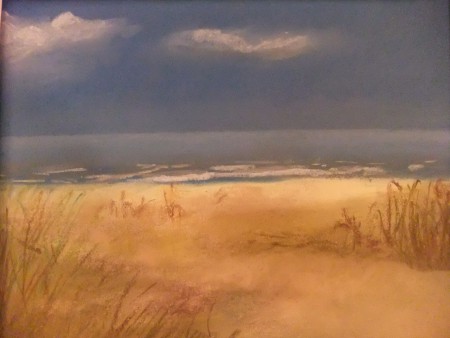 De zee, 2015,pastelkrijt,Verkocht