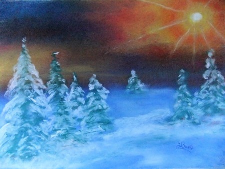 Kerstsfeer 2016,pastelkrijt