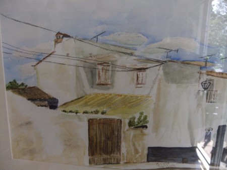 Huis Avila Cuenca,Zamoramoss, Spanje, aquarel 2004,Verkocht