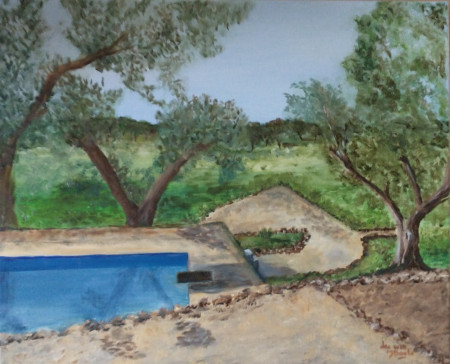 Trullo Casa Lucca,Carovigno, Italie. Olieverf,50x60 cm, 2023.Verkocht