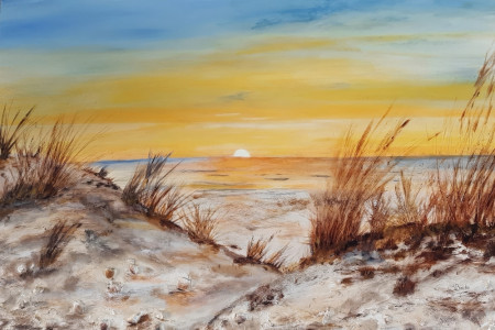Ameland 2026 ,90x60 cm Olieverf, te koop